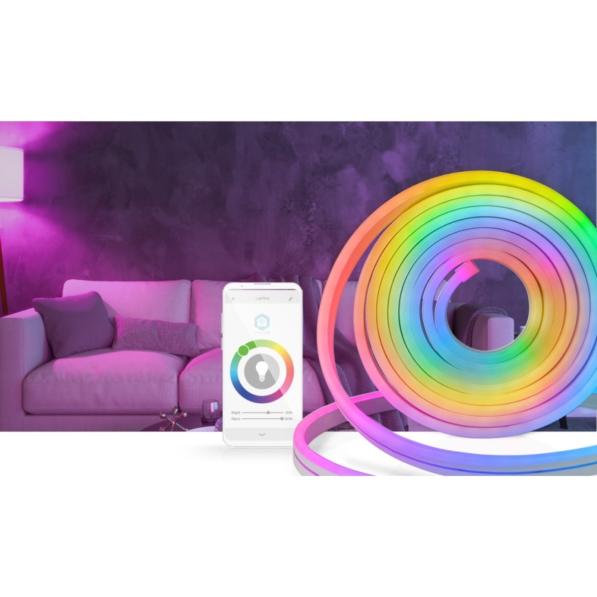 LED RGB Reguliuojama lauko juostelė SmartLife 6m LED/32W/230V Wi-Fi IP65 + valdymo pultas