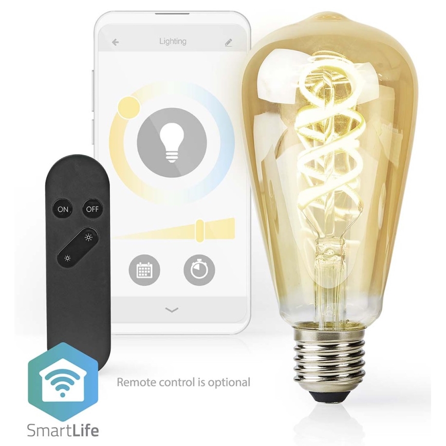 LED Reguliuojama lemputė ST64 E27/4,9W/230V Wi-Fi 1800-6500K