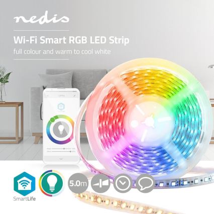 LED RGB Smart Wi-Fi juosta LED/15W/230V 2700 - 6500K 5 m