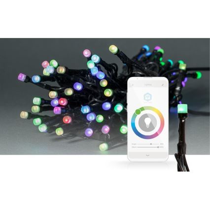 LED RGB Lauko girlianda 42xLED/8 funkcijos 8m IP65 Wi-Fi Tuya