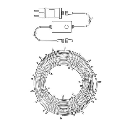 LED Kalėdinė grandinė 400xLED/8 funkcijos 25m IP65 Wi-Fi Tuya šiltas