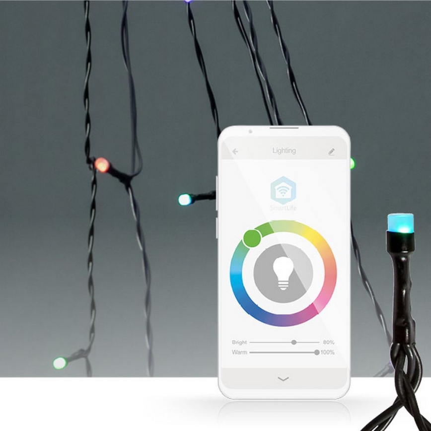 LED RGB užuolaida 240 LED/11 funkcijų, 8 m, IP65, Wi‑Fi (Tuya)