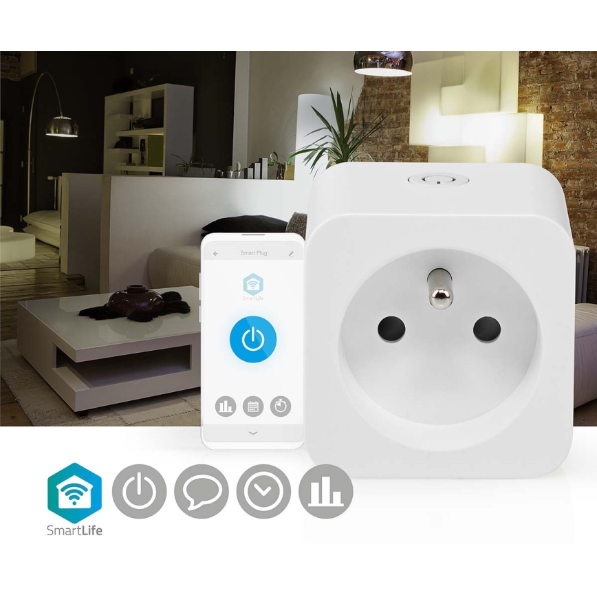 Išmanusis lizdas 3680W/230V/ Tipas E/16A Wi-Fi