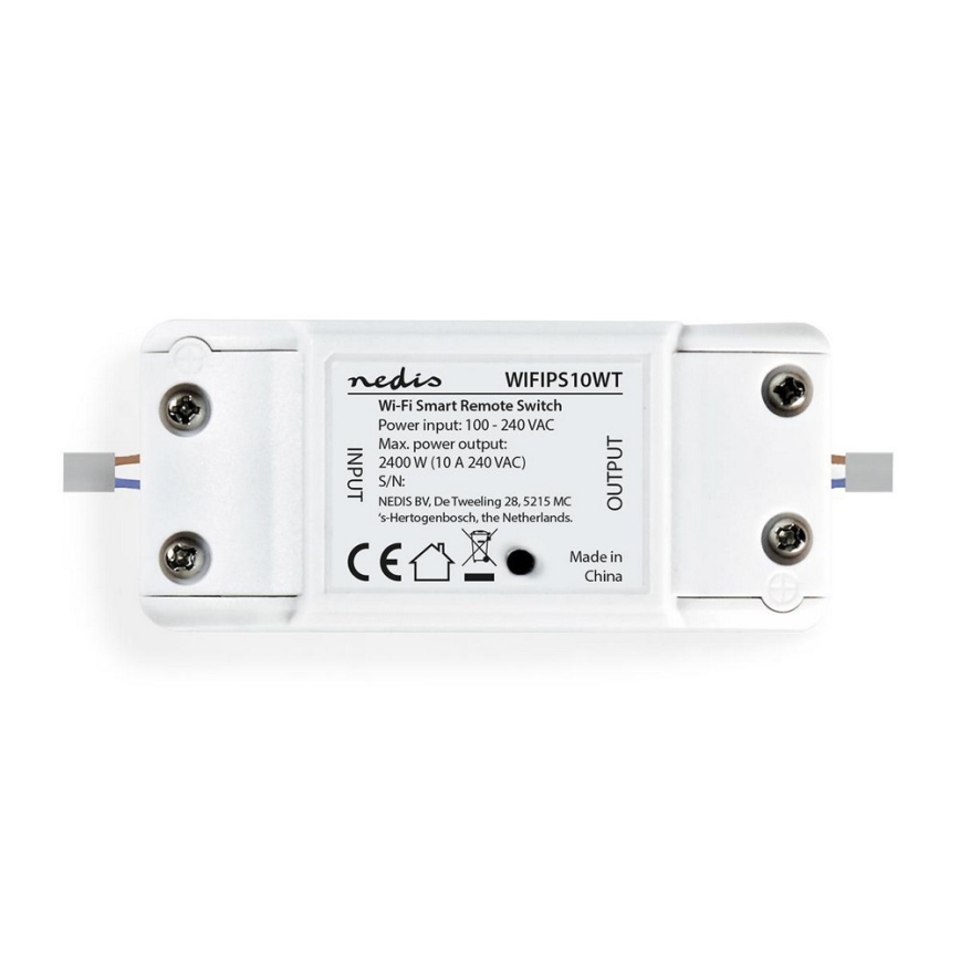 Nedis WIFIPS10WT - Elektros grandinės jungiklis 2500W/230V/17dBm Wifi