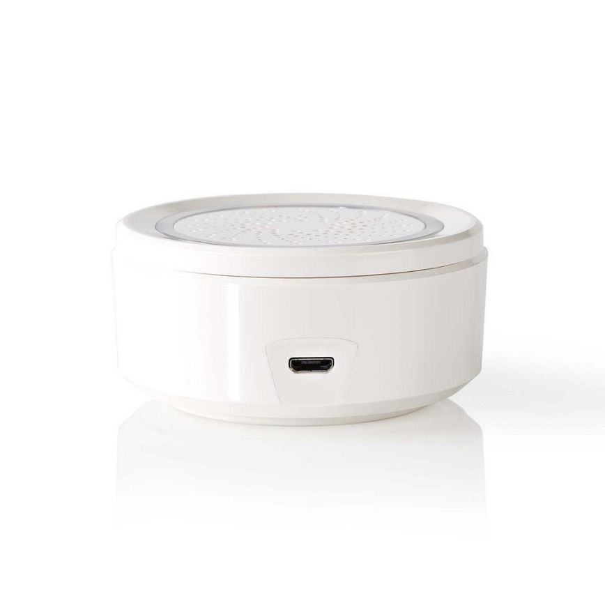Nedis WIFISI10CWT - Wifi sirena / signalizacija / 5V 8dB
