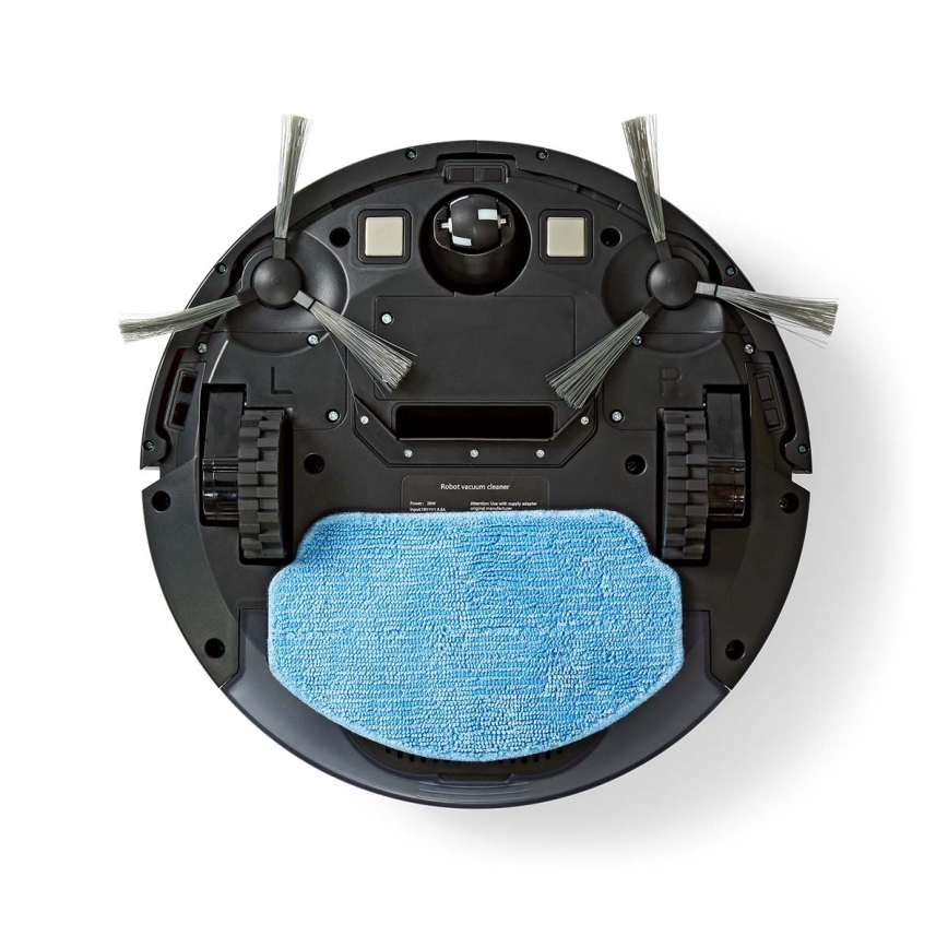 Išmanusis robotas dulkių siurblys su šluoste 28W/2500 mAh Wi-Fi juoda + nuotolinio valdymo pultas