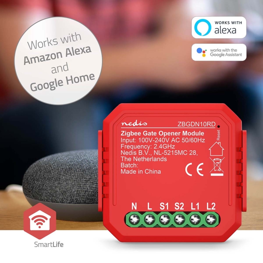 Išmanusis garažo durų jungiklis SmartLife Zigbee Tuya