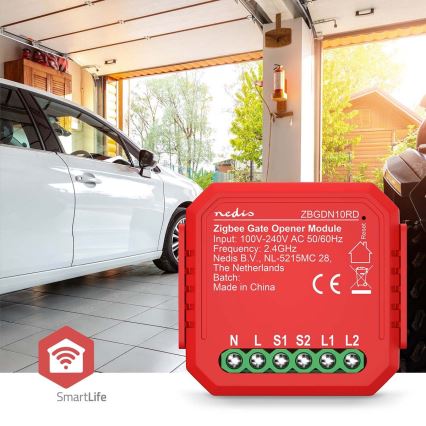 Išmanusis garažo durų jungiklis SmartLife Zigbee Tuya