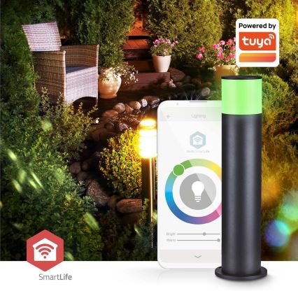 Dimeriuojama LED RGBW lauko lempa SmartLife LED/10W/230V IP65 Wi-Fi Tuya juoda