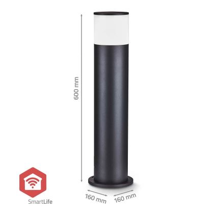 Dimeriuojama LED RGBW lauko lempa SmartLife LED/10W/230V IP65 Wi-Fi Tuya juoda