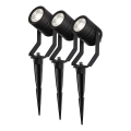Nedis ZBLOS10RGBW3-SADA 3x LED RGBW dimeriuojamos lauko lempos LED/3W/230V IP65 Wi-Fi Tuya