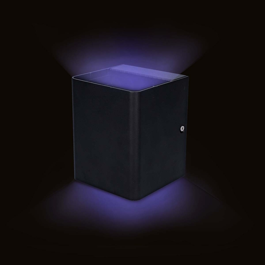 LED RGBW su reguliuojamu ryškumu lauko sieninis šviestuvas SmartLife LED/12W/230V IP65 Wi-Fi Tuya juodas