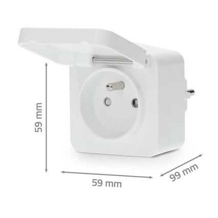 Išmanus kištukas Smartlife 3680W/230V/ Type E/16A Wi-Fi Tuya IP44