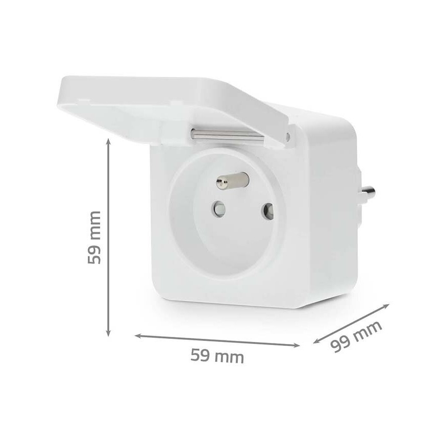 Išmanus kištukas Smartlife 3680W/230V/ Type E/16A Wi-Fi Tuya IP44