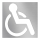 Neįgaliųjų piktograma 12x12 cm, iš nerūdijančio plieno / sidabrinė