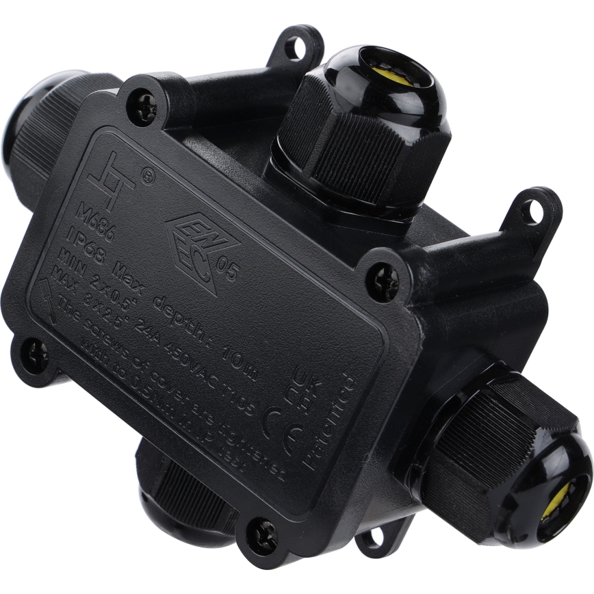 Neperšlampama jungiamoji dėžutė 24A/230V IP68