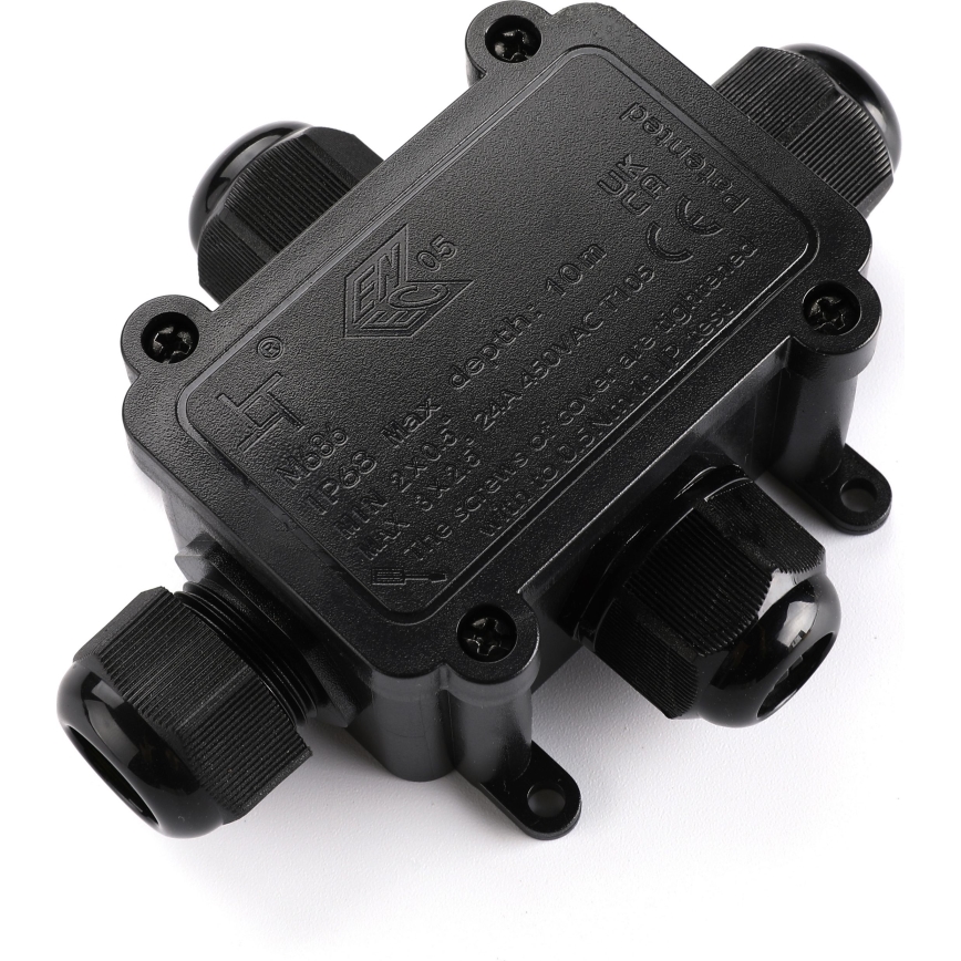 Neperšlampama jungiamoji dėžutė 24A/230V IP68