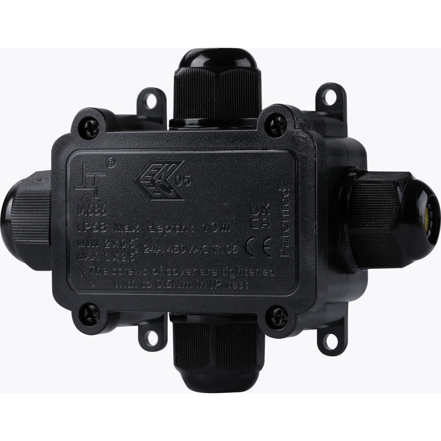 Neperšlampama jungiamoji dėžutė 24A/230V IP68