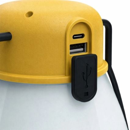 LED reguliuojamo ryškumo nešiojama įkraunama lempa su powerbank funkcija LUMINA MINIO LED/5V 1800 mAh IP44 geltona