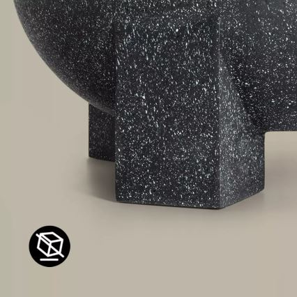 Nešiojama laužavietė su groteliu 74x30 cm, juodas/tamsus granitas