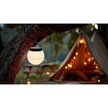 Nešiojama reguliuojamo ryškumo LED saulės įkraunama lempa LUMINA ORB LED/5V 800 mAh