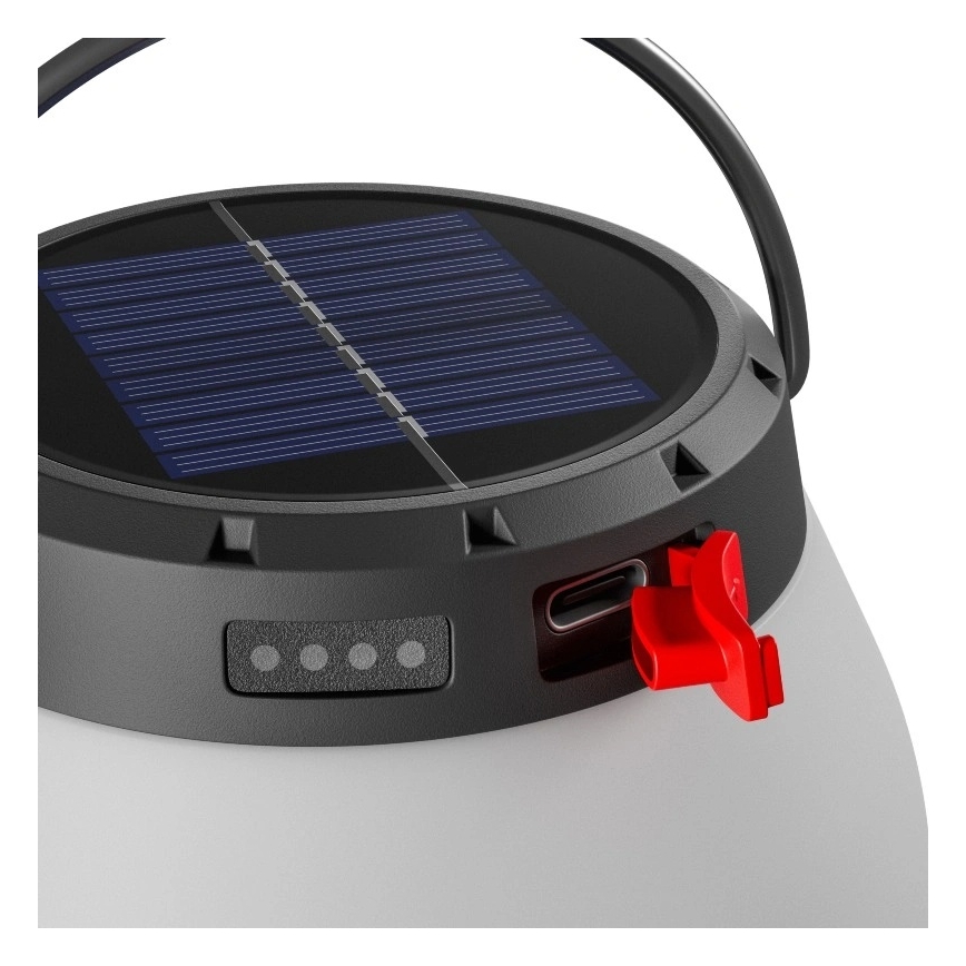 Nešiojama reguliuojamo ryškumo LED saulės įkraunama lempa LUMINA ORB LED/5V 800 mAh
