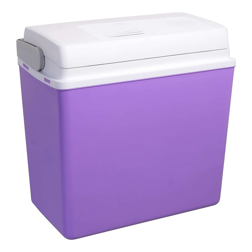 Nešiojamas automobilinis aušintuvas 23 l 55W/12V/230V violetinė/balta
