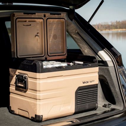 Nešiojamas automobilio šaldytuvas su LCD ekranu 39 l 230V/12V/24V ruda