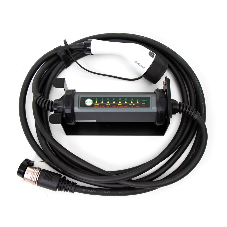 Nešiojamas elektromobilių įkroviklis Su 4 adapteriai Tipas 2 32A/480V 22kW 5m IP67