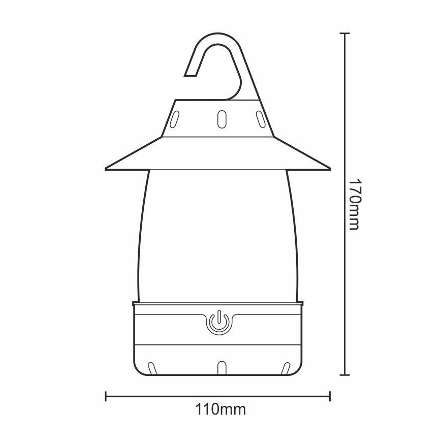 Nešiojamas LED šviestuvas 3xLED/4xAA IPX4