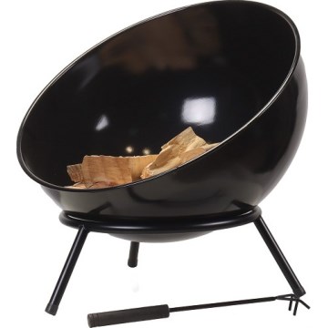 Nešiojamas ugniakuras juodos spalvos