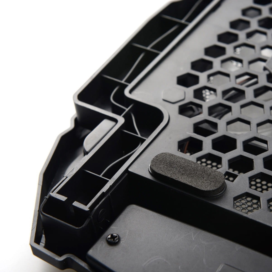 Nešiojamojo kompiuterio aušinimo padas 4x ventiliatoriai 2xUSB juodas