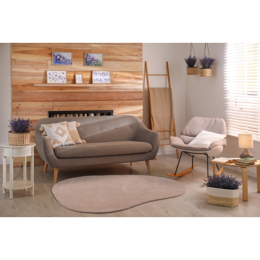 Neslystantis kilimas LOREN 120x170 cm smėlio spalvos