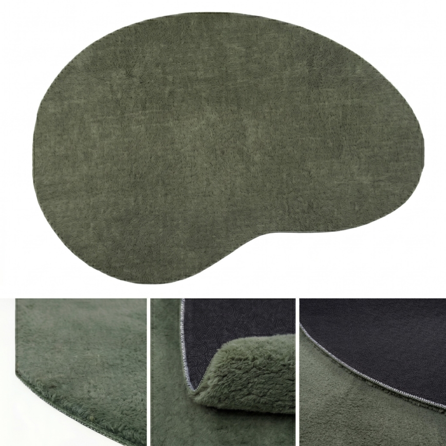 Neslystantis kilimas LOREN 120x170 cm, žalias