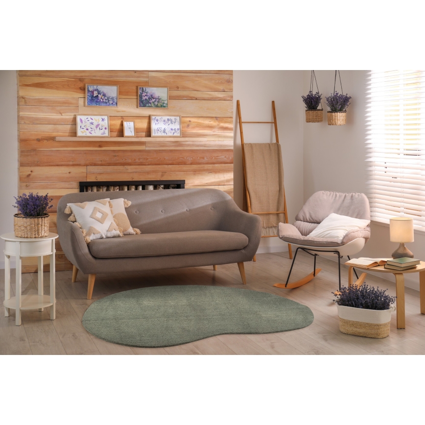 Neslystantis kilimas LOREN 160x230 cm tamsiai žalias