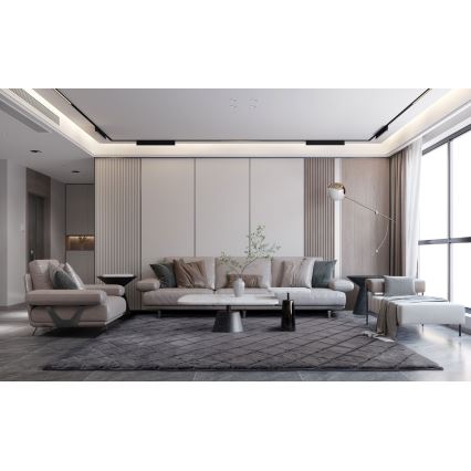 Neslystantis kilimas MODENA NEW 120x160 cm, antracito spalvos