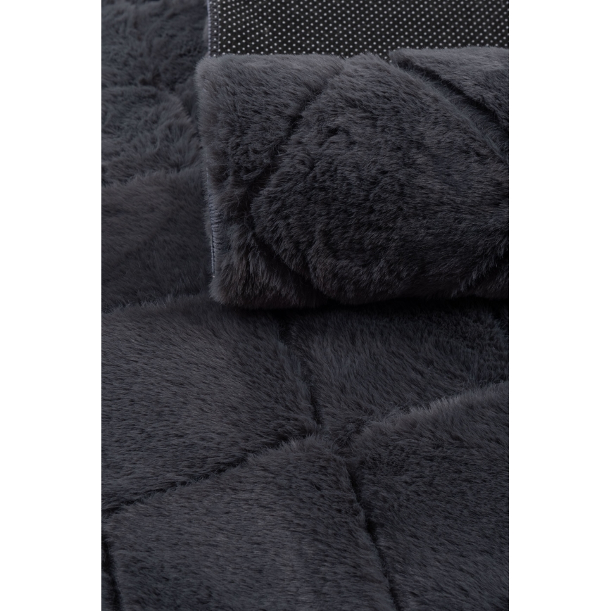 Neslystantis kilimas MODENA NEW 120x160 cm, antracito spalvos