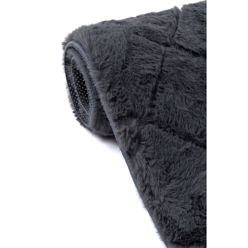 Neslystantis kilimas MODENA NEW 120x160 cm, antracito spalvos