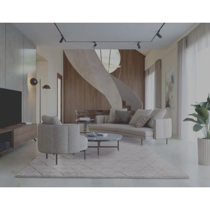 Neslystantis kilimas MODENA NEW 120x160 cm šviesiai pilkas