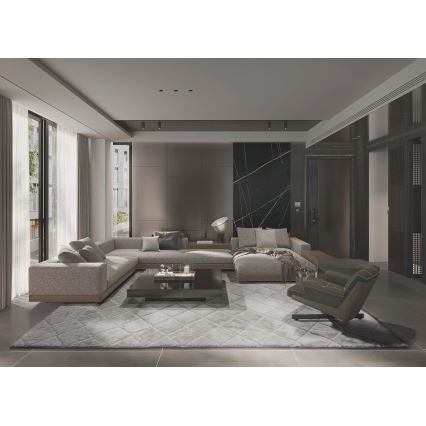 Neslystantis kilimas MODENA NEW 120x160 cm šviesiai pilkas