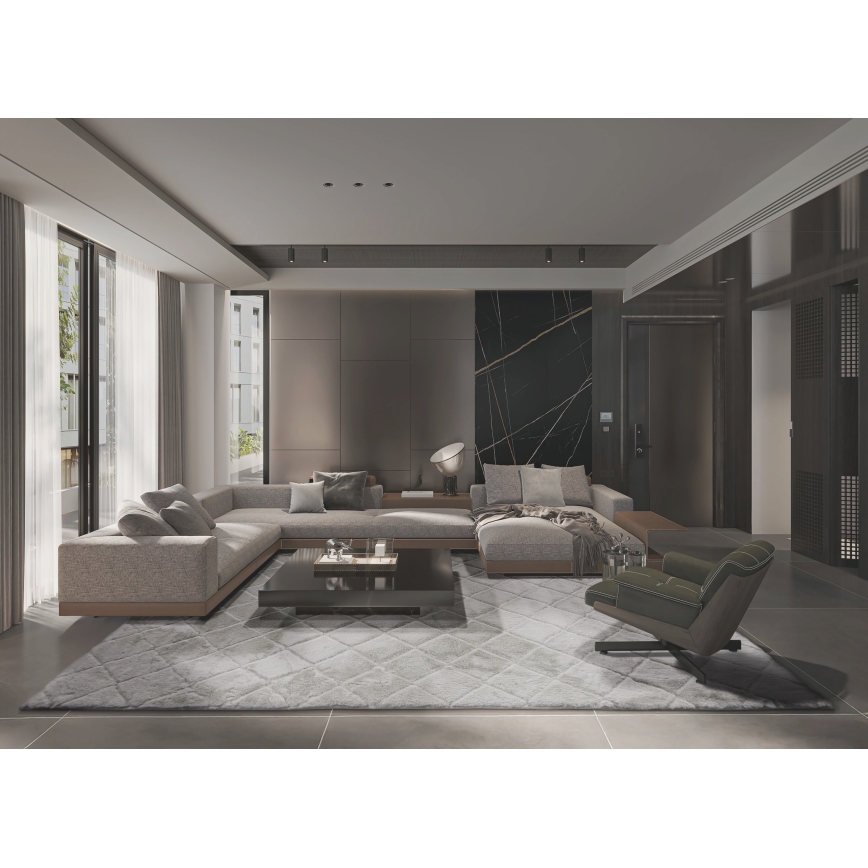 Neslystantis kilimas MODENA NEW 120x160 cm šviesiai pilkas