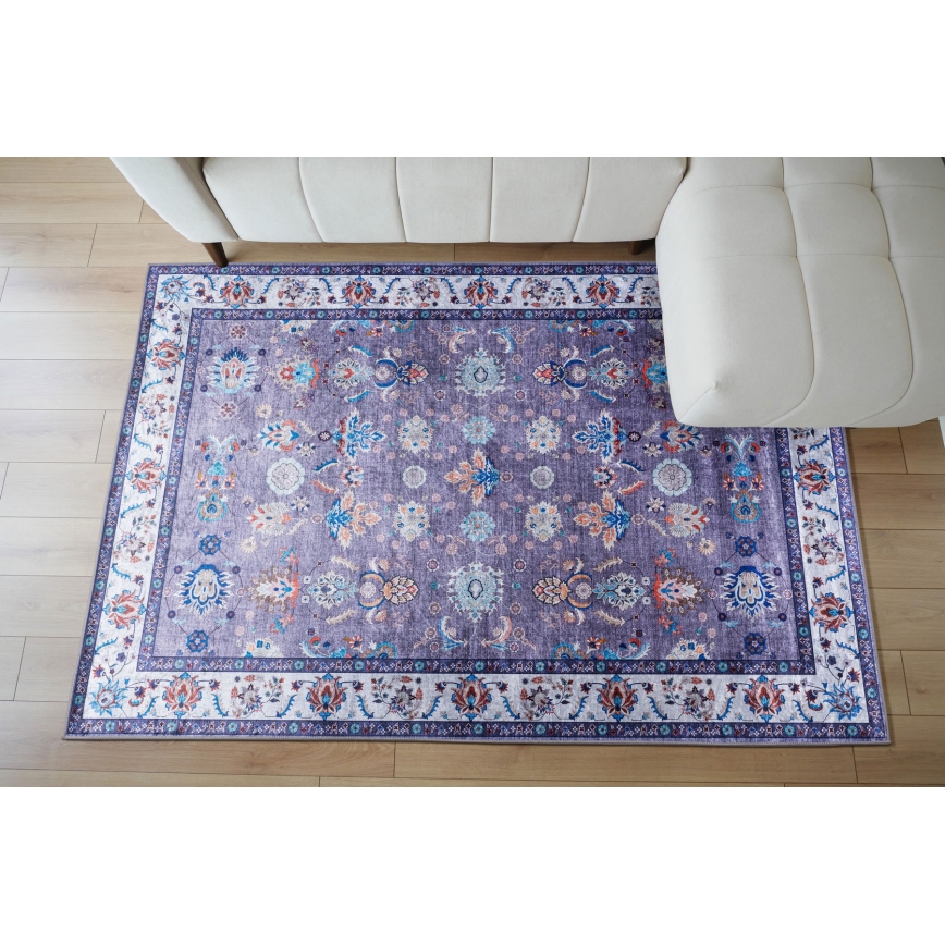 Neslystantis orientalinis kilimas PRINT SHINE 70x140 cm, mėlynas