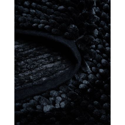 Neslystantis vonios kilimėlis CHENILLE 50x80 cm juodas