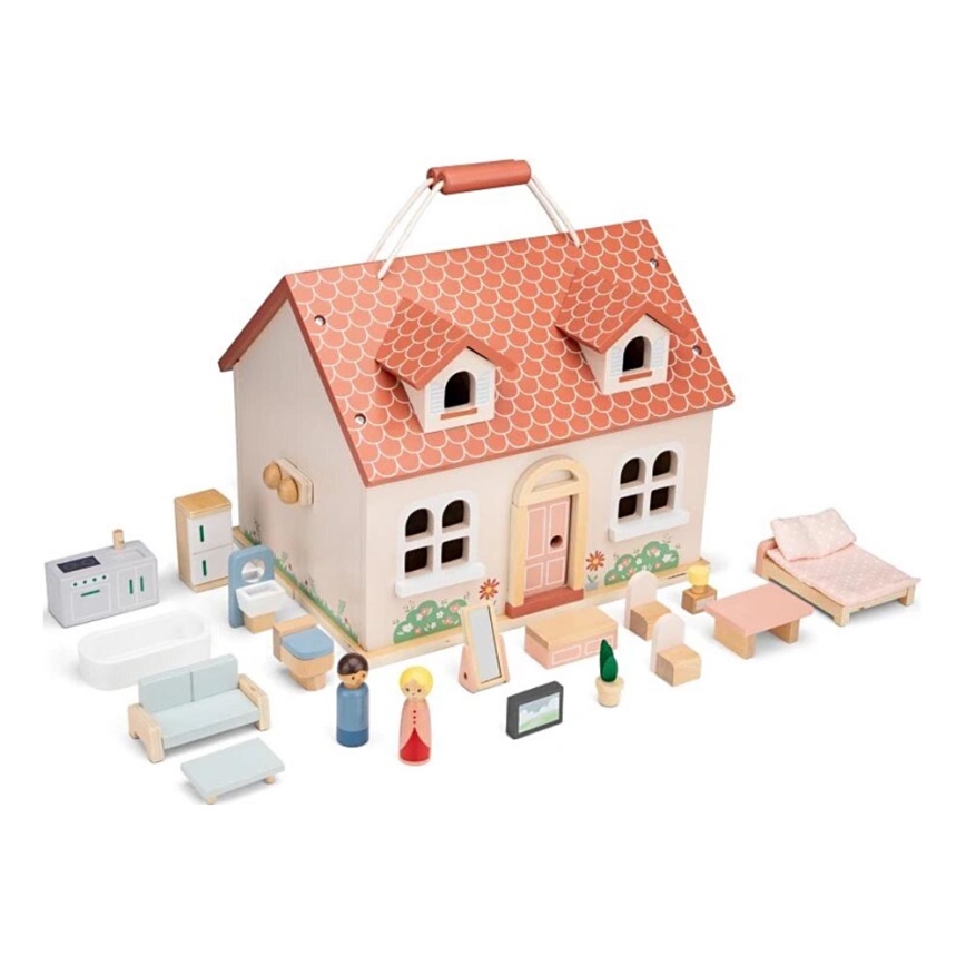New Classic Toys - Medinis lėlių namelis raudona