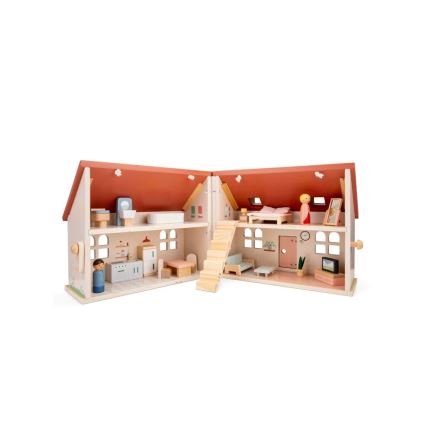 New Classic Toys - Medinis lėlių namelis raudona