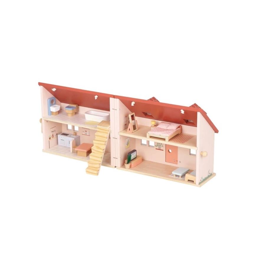 New Classic Toys - Medinis lėlių namelis raudona