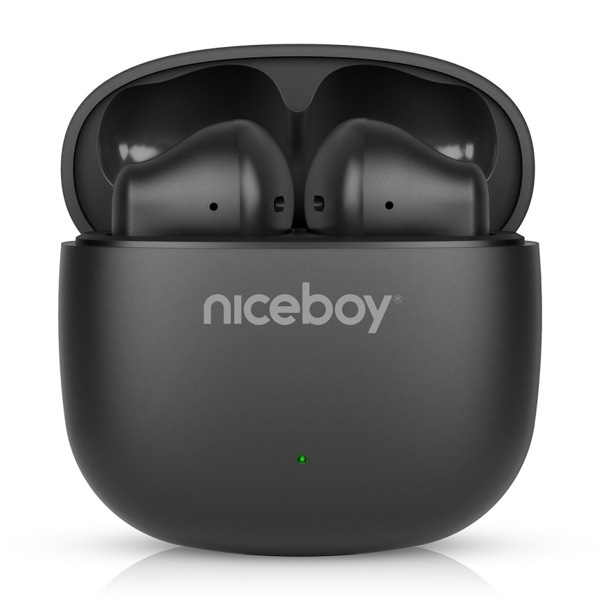 Niceboy Beans 4 POP - Belaidės ausinės 200 mAh + 2x 30 mAh IPX4 juoda
