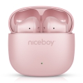 Niceboy Beans 4 POP - Belaidės ausinės 200 mAh + 2x 30 mAh IPX4 rožinės