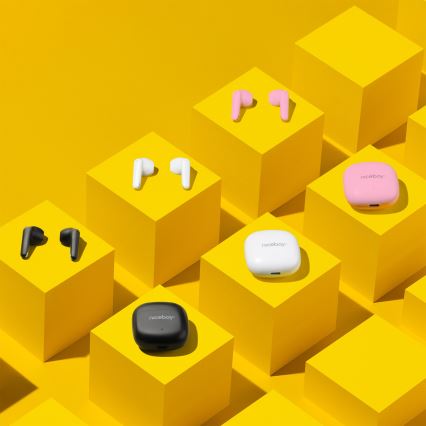 Niceboy Beans 4 POP - Belaidės ausinės 200 mAh + 2x 30 mAh IPX4 rožinės