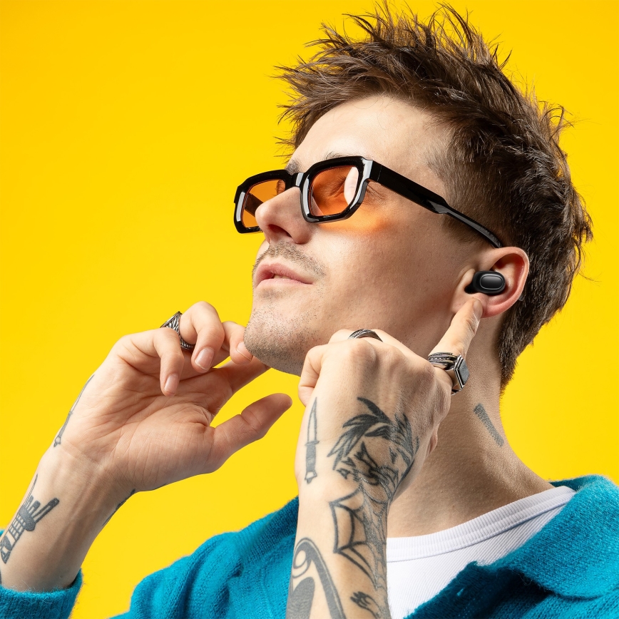Niceboy HIVE Podsie 4 - Belaidės ausinės IP54 juoda
